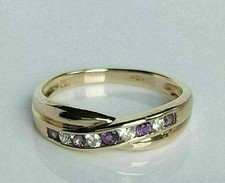 1Ct Round LabCreated Amethyst Women's Wedding Ring 14K Yellow Gold Plated