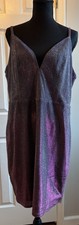 NWT WINDSOR Womens Purple Spaghetti Strap V Neck Mini Evening  Dress 2XL