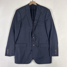 J Crew Thompson Men  s Blazer 42L Navy Wool 2 Button Suit Jacket Classic