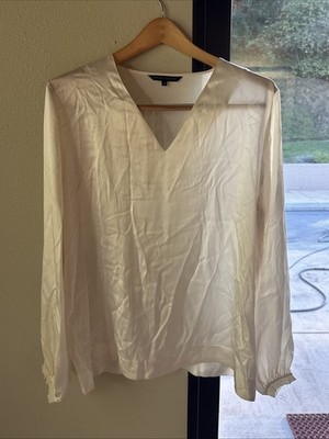 Brian Dales Size 46 Women s V Neck Long Sleeve 96% Cotton 4% Elastan Italy Made