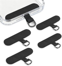 Fannoday Phone Tether Tab, 4 Pcs Universal Lanyard Tab Used with Black