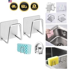 Adhesive Sponge Holder Sink Caddy for Kitchen Accessories - Stainless Steel R...