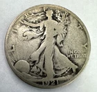 1921 P Walking Liberty Silver Half Dollar