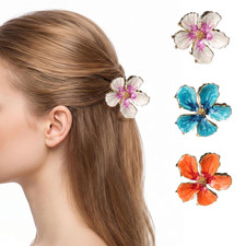 3PCS Metal Flower Claw Clips - Cute Hair Accessories for All Hair Types