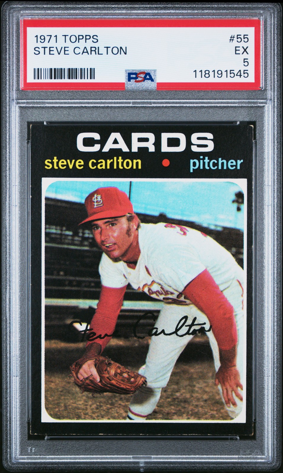 1971 Topps #55 Steve Carlton PSA 5