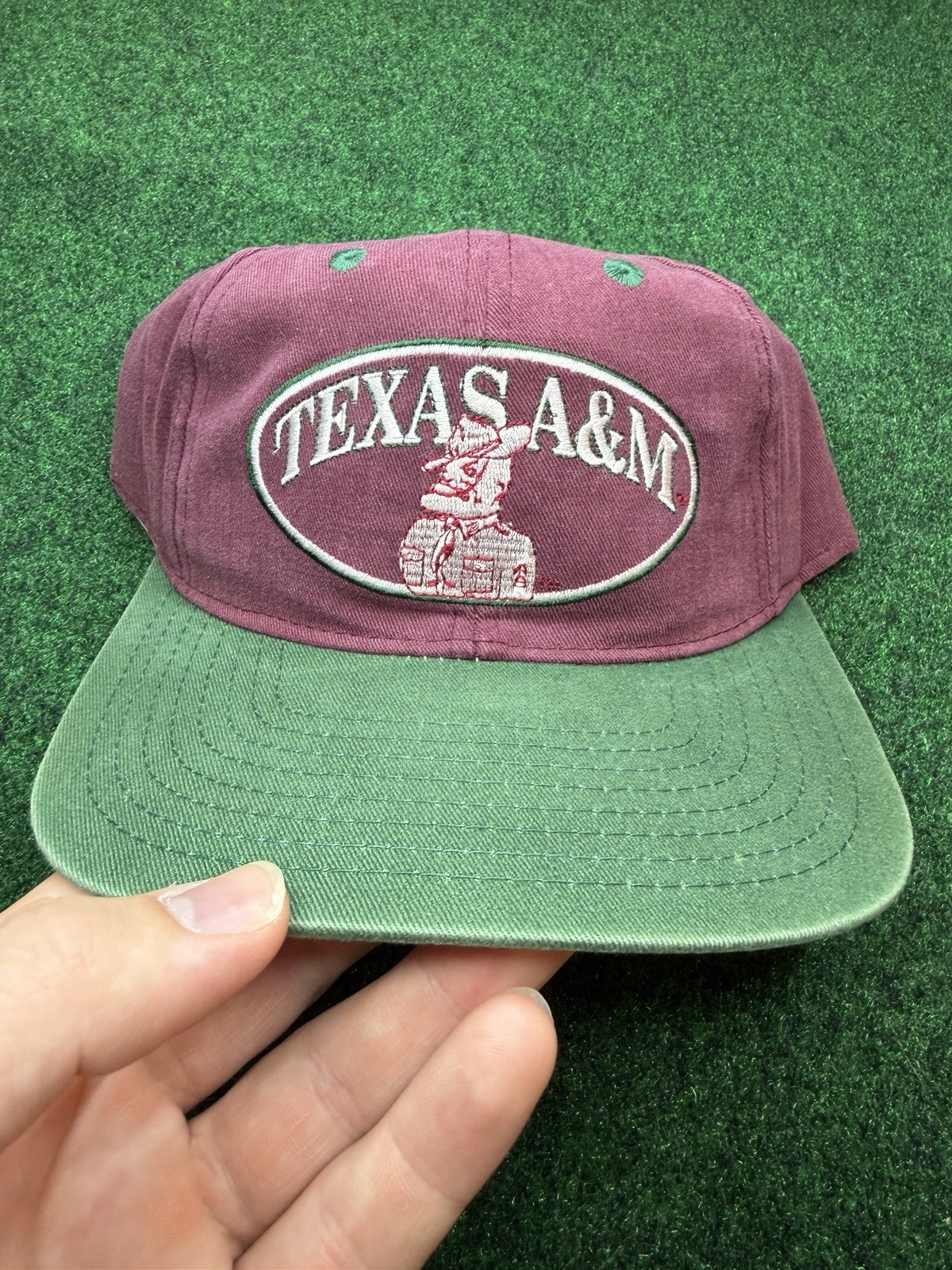 Vintage Texas A&M University Aggies Sarge Green/Maroon Snapback Hat