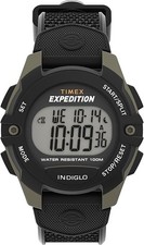 Timex Expedition Mens Sport Watch Digital 100M INDIGLO light-up dial - NEW