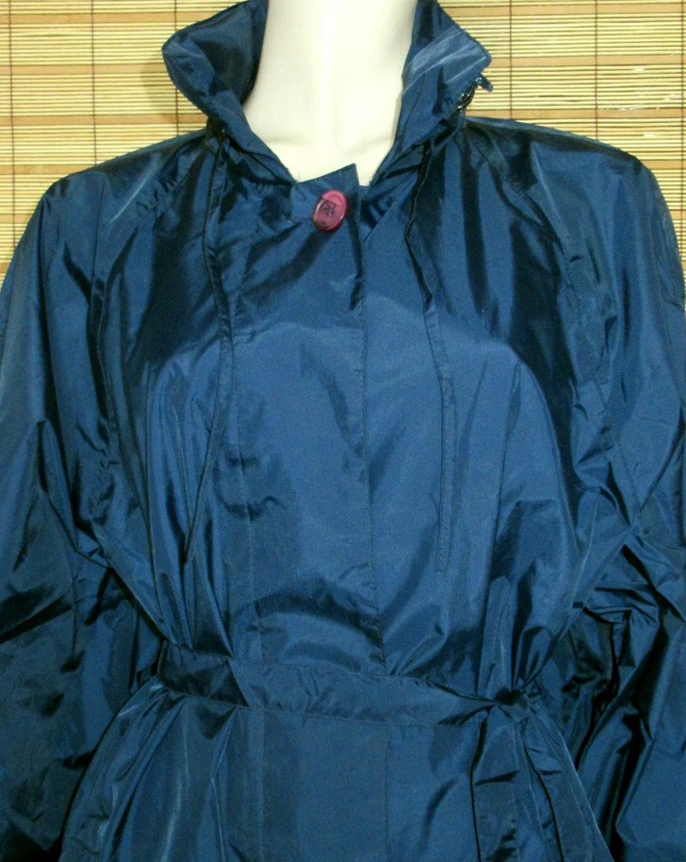 BLAUER REGENMANTEL - RAINCOAT - NYLON - VINTAGE - KLEPPER - GR. 46 - Bild 3 von 4