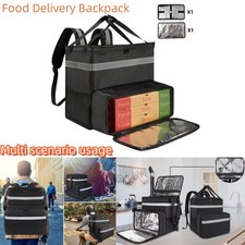 Food Delivery Backpack, Expandable Insulated Hot Pizza Bags for Delivery,Camping