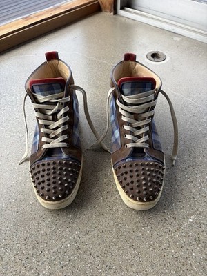 Christian Louboutin Spikes Multicolor Plaid