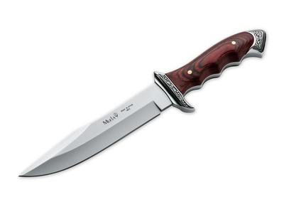 MUELA Venecia Jagdmesser I-42 Inox Pakka-Holzgriff Verziert Lederscheide 21833