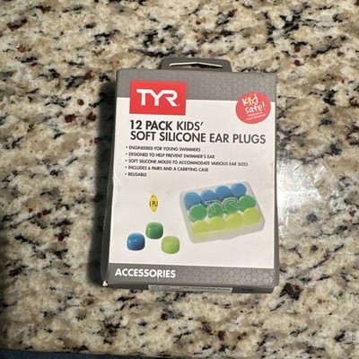 TYR 12pk Kids Soft Silicone Ear Plugs One Size Multi