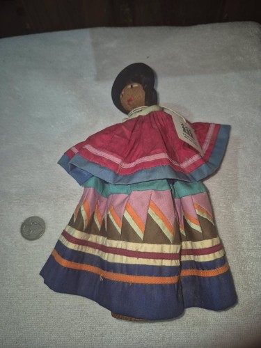 Vintage Seminole Tribe Florida Native American 9" Indian Doll Collectible DR22