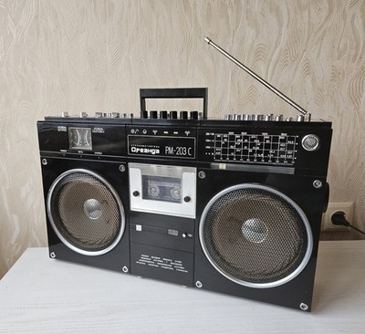 Soviet Boombox Oreanda 203 Cassette Player Recorder  Works Well