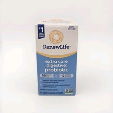 Renew Life Extra Care Digestive Probiotic 50 Billion CFU 12 DIVERSE 60 count