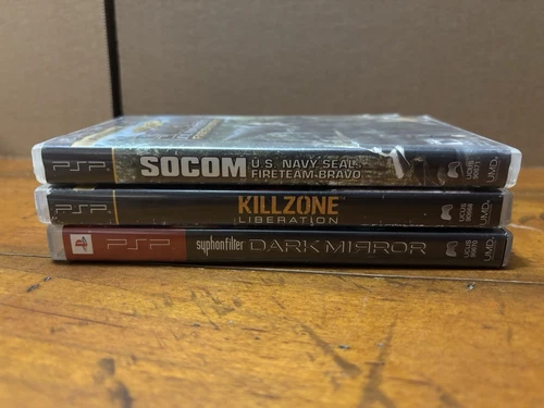 Sony PSP Game Lot Of 3 Killzone, Syphon Filter Dark Mirror, Socom