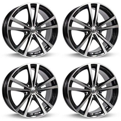 Set of 4 15in Black Alloy Wheel Rims for 2005+ Chrysler, RTXE98F 15x6.5 5x114.3 