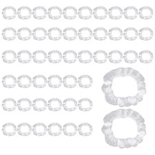 2X 50Pcs/Set Universal Disposable Plastic Steering Wheel Cover Elastic Trim1468