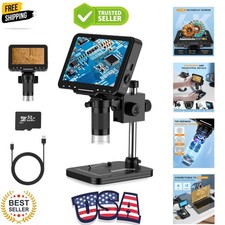 LCD Digital Microscope,4.3 Inch 1080P 10 Megapixels,10MP Camera Video Recorde...
