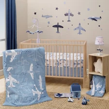 Bedtime Originals Little Aviator 3-Piece Airplane Nursery Baby Crib Bedding Set