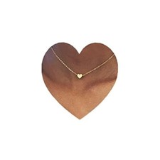 14K Gold Heart Choker Necklace Delicate Love Necklace Pendant Necklaces Silver J