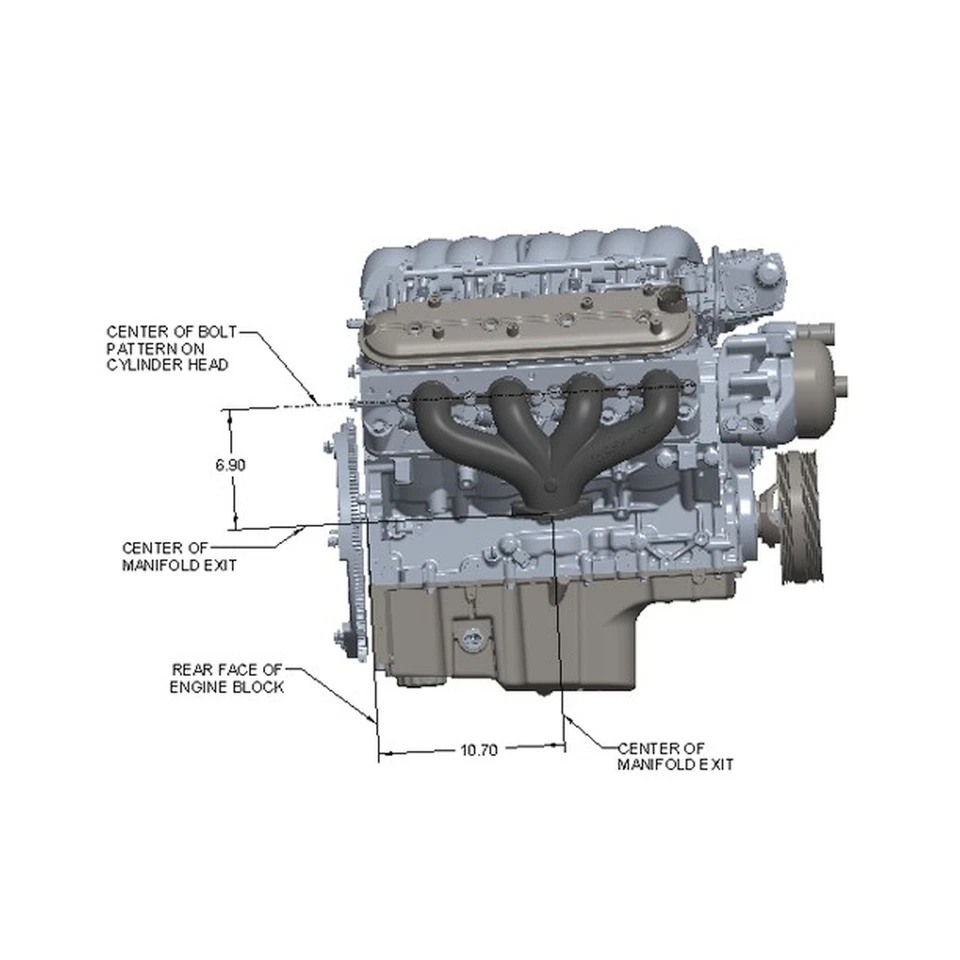 Hooker Blackheart 8504-3HKR LS Swap Exhaust Manifolds - Center Dump - Black Foto 2 de 4