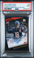 2024 Topps Now NFL Caleb Williams Rookie Campaign ON CARD AUTO Gold SSP 9/10