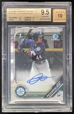 2019 Bowman Chrome Prospect Autographs #CPA-JRO Julio Rodriguez RC Auto BGS 9.5