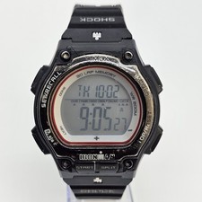 VTG Timex Ironman Shock Men Watch 46MM Black Bands New Battery READ DESCRIPTION