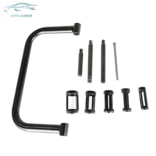 Durable Valve Spring Compressor with C-Clamp & 5 Collet Adapters - 10Pcs Total