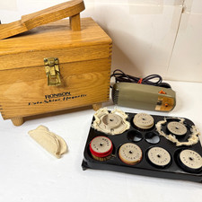 Vintage Ronson Roto-Shine Magnetic Shoe Polisher Kit Caddy AS IS - WATCH VIDEO