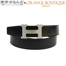 Herm s Constance H Belt Reversible Calf Togo Black 32mm Used 85cm