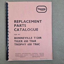 1971 Triumph Bonneville T120r Tiger Tr6r Trophy Tr6c Parts Catalog Catalogue 1971 Triumph Bonneville T120r Tiger Tr6r Trophy Tr6c Parts Catalog Catalogue