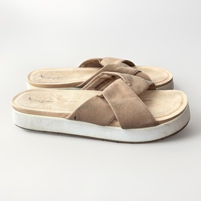Koolaburra UGG Carenza Twist Slide Sandals Size 10 Amphora Tan