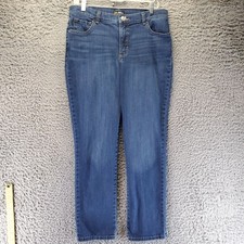 Lee Jeans Womens 12 Short Blue Straight Leg Classic Fit Stretch Denim Read 