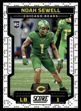 2023 Panini Score Noah Sewell #396 Chicago Bears Scorecard Rookie NFL Football