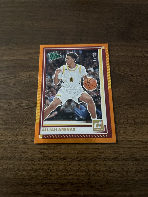 2025-26 Panini Donruss Alijah Arenas Rookie Orange Lava Parallel /25 SP USC