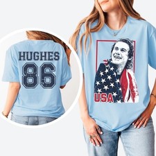 Jack Hughes Usa Gold Hockey shirt, 2 Sides Patriotic Hockey Fan SHIRT