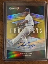 2021 Panini Prizm Draft Picks - Prospects Josiah Gray #P-JO (RC) Gold Auto 7/10