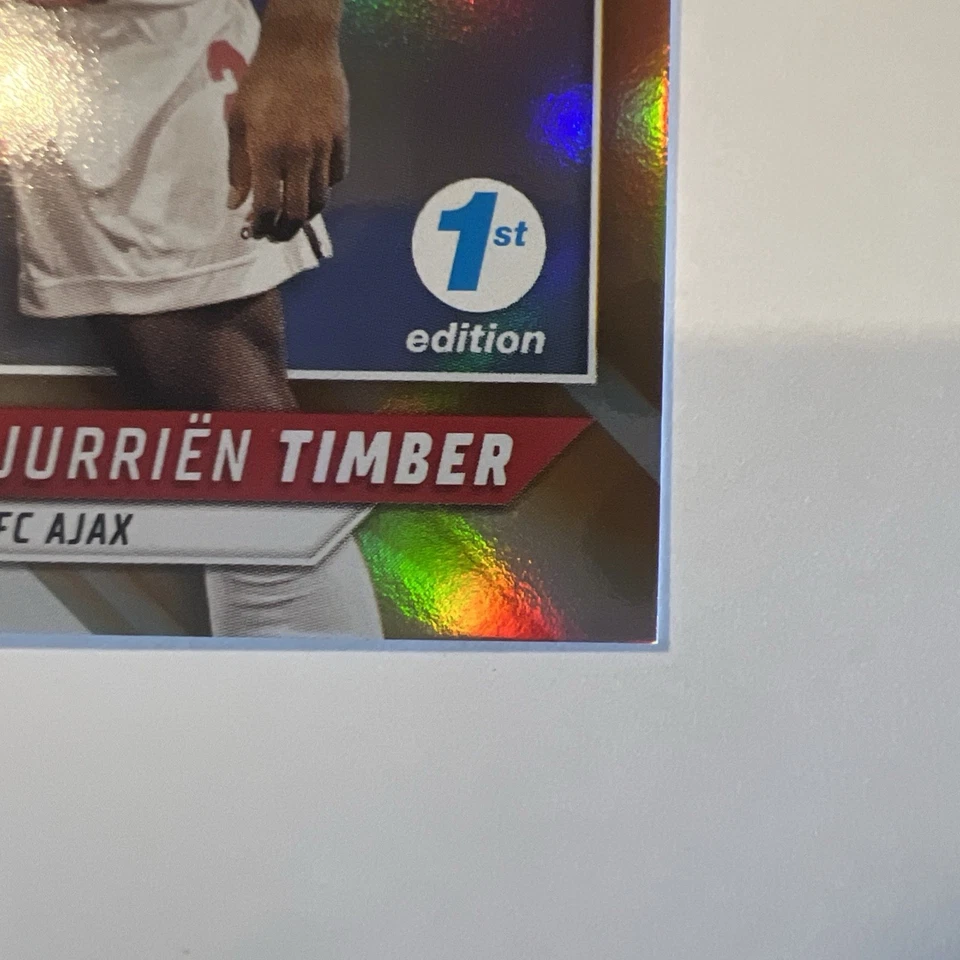 2021-2022 Topps Chrome UEFA Jurrien Timber 1/25 First Edition Orange - Image 4 of 4