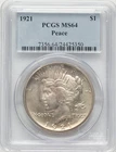 1921 Peace Dollar PCGS MS64