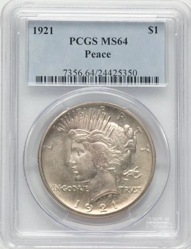 1921 Peace Dollar PCGS MS64