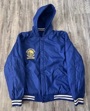 Golden State Warriors  JH Design Two Tone Reversible Fleece Hooded Jacket Large