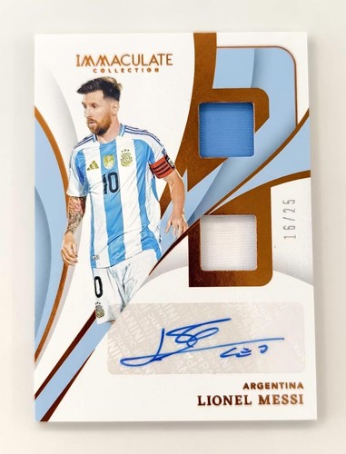 2024-25 Panini Immaculate Collection Lionel Messi Dual Swatch Patch Auto /25