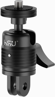 360° Einstellbarer Adapter für Action-Kameras, Aluminiumhalterung schwarz