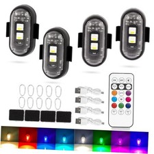 4PCS Wireless Led Strobe Lights with Remote Control 8 Colors USB 4 PCS