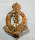 WW2 ERA RAMC ROYAL ARMY MEDICAL CORPS BRITISH MILITARY BRASS CAP BADGE K/C
