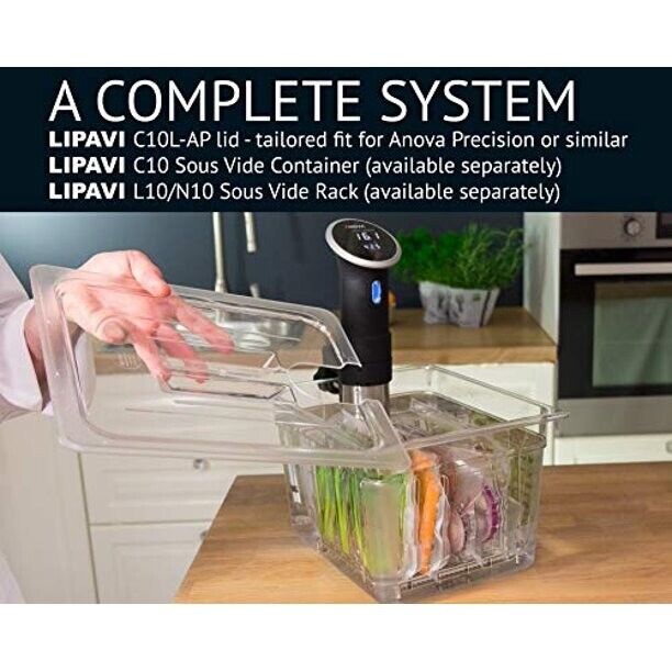 LIPAVI - Universal Sous Vide Lid for LIPAVI C10 Container -  fits Anova, Joule and more : Home & Kitchen