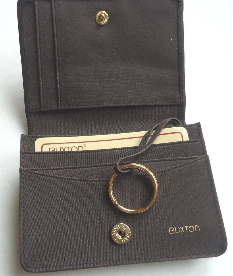 Estuche para tarjetas Buxton de bolsillo profundo, marrón Foto 4 de 4