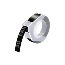 1PK 3D Emobssing Label Tape White on Black 520109 For Dymo Organizer Xpress Pro